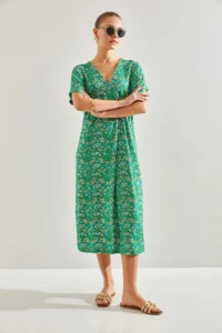 Bianco Lucci Women V-neck Patterned Dress - Image 4