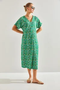 Bianco Lucci Women V-neck Patterned Dress - Image 6