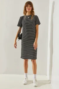 Bianco Lucci Women Striped seersucker Dress