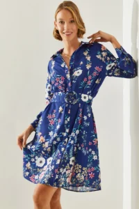 Bianco Lucci Women Floral Patterned Shirt Dress 21348