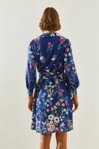 Bianco Lucci Women Floral Patterned Shirt Dress 21348 - Image 6