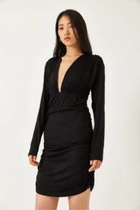 Bianco Lucci Women Side Shirred Dress 0180 - Image 5