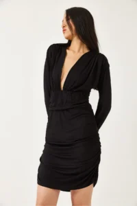 Bianco Lucci Women Side Shirred Dress 0180 - Image 6
