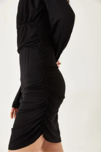 Bianco Lucci Women Side Shirred Dress 0180 - Image 7