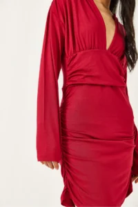 Bianco Lucci Women Side Shirred Dress 0180 - Image 7
