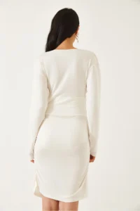 Bianco Lucci Women Side Shirred Dress 0180 - Image 8