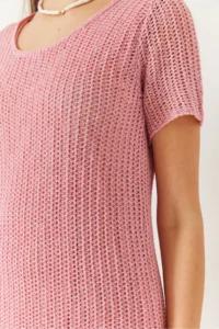 Bianco Lucci Women Short Sleeve Lined Net Dress - Image 7