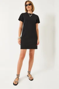 Bianco Lucci Women Crew Neck Casual Dress 70213