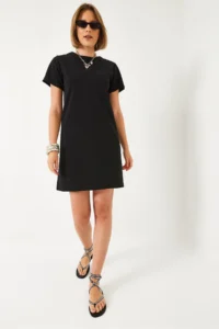 Bianco Lucci Women Crew Neck Casual Dress 70213 - Image 3