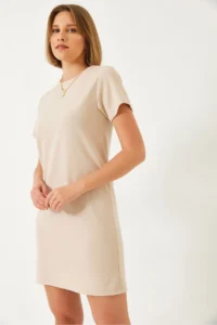 Bianco Lucci Women Crew Neck Casual Dress 70213 - Image 5