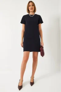 Bianco Lucci Women Crew Neck Casual Dress 70213 - Image 2