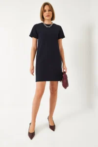 Bianco Lucci Women Crew Neck Casual Dress 70213 - Image 4