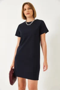 Bianco Lucci Women Crew Neck Casual Dress 70213 - Image 5