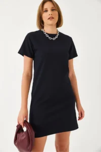 Bianco Lucci Women Crew Neck Casual Dress 70213 - Image 6
