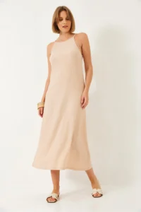 Bianco Lucci Women's Strappy Summer Long Knitted Dress 70243 - Image 2