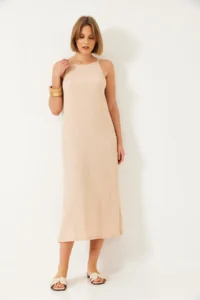 Bianco Lucci Women's Strappy Summer Long Knitted Dress 70243 - Image 4