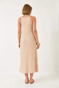 Bianco Lucci Women's Strappy Summer Long Knitted Dress 70243 - Image 6