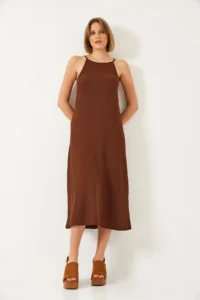 Bianco Lucci Women's Strappy Summer Long Knitted Dress 70243 - Image 2