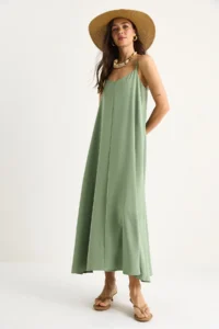 Bianco Lucci Women's Rope Strap Lined Flowy Comfortable Summer Dress 5247 - Image 4