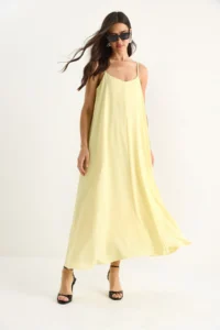 Bianco Lucci Women's Rope Strap Lined Flowy Comfortable Summer Dress 5247 - Image 3