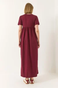 Bianco Lucci Women Shirred LONG Knitting Dress 440 - Image 6