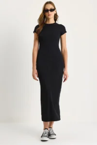 Bianco Lucci Women Ribbed Saran Knitting Dress