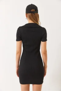 Bianco Lucci Women's Camisole Polo Neck Mini Basic Dress - Image 7