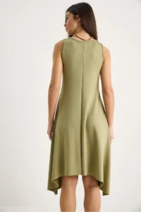 Bianco Lucci Women's Asymmetrical Cut Thick Straps Comfortable Summer Modal Dress 4034 - Image 7