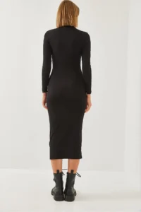 Bianco Lucci Women LONG Shirred Dress 377 - Image 4