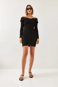 Bianco Lucci Women Collar Cross Patterned Dress - Image 5
