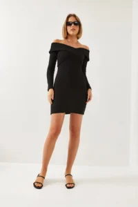 Bianco Lucci Women Collar Cross Patterned Dress - Image 6
