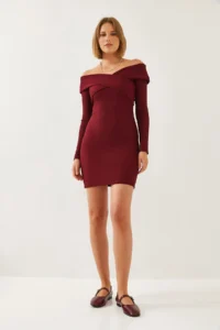 Bianco Lucci Women Collar Cross Patterned Dress - Image 6