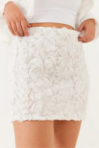 Bianco Lucci Women Floral textured Mini Skirt MBMS027 - Image 5