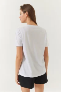 Bianco Lucci Women Stone and Bow Detailed Tshirt - Image 6