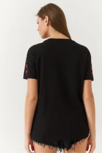 Bianco Lucci Women Heart Embroidered Tshirt - Image 7