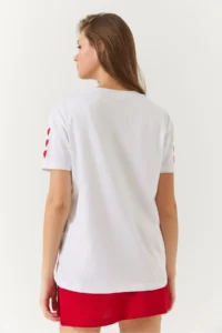 Bianco Lucci Women Heart Embroidered Tshirt - Image 7