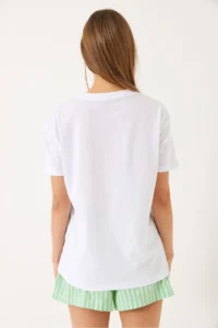 Bianco Lucci Women Short Sleeve Kiraz with accessories T-Shirt - Image 7