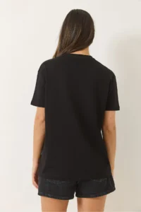 Bianco Lucci Women's Short Sleeve Cotton T-Shirt with Accessories - Image 7