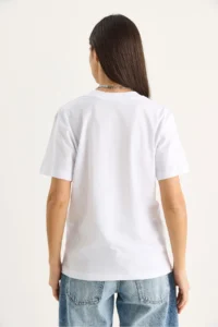 Bianco Lucci Women's 100% Organic Cotton Deep V-Neck Comfort Fit T-Shirt - Image 8