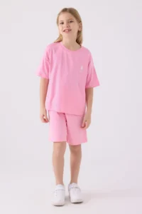 US Polo Assn. U.s. Polo Shirt Assn Girls' Pink Bermuda Set - Image 3