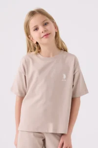 US Polo Assn. Us Polo Shirt Assn Girls' Cream Bermuda Set - Image 2