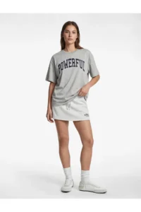 Koton Short Sleeve Crew Neck Printed Oversize Sports T-Shirt - Image 2