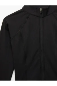 Koton Long Sleeve Zippered slim Fit Sports T-Shirt - Image 5