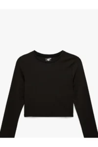 Koton slim Fit Long Sleeve Crew Neck Sports T-Shirt - Image 3