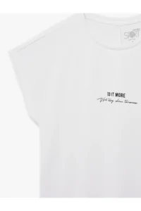 Koton Short Sleeve Crew Neck Printed Sports T-Shirt - Image 3