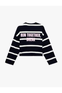 Koton Comfortable Fit Crew Neck Long Sleeve Viscose Printed Sports T-Shirt - Image 2