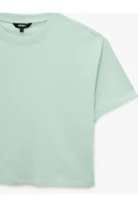 Koton Short Sleeve Crew Neck Cotton Sports T-Shirt - Image 3
