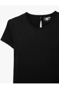Koton Rahat Pattern Short Sleeve Crew Neck Sports T-Shirt - Image 5