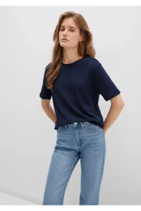 Mavi Navy Blue Basic T-Shirt Semi Slim Fit / Semi Slim Fit -86623