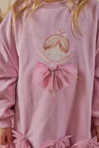 Minipodyum Girls' Dress Tulle Detailed Printed - Image 6